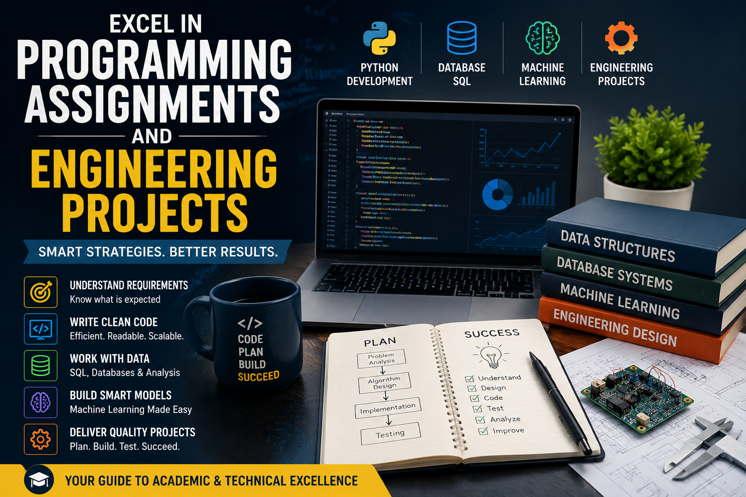 Programming assignments, Python help, SQL projects, machine learning coursework and engineering project guide for university students